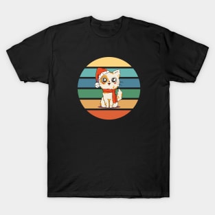 Retro Catmas Merry Chirstmas Gift T-Shirt